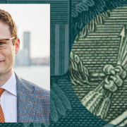 Image - the speaker and closeup of a U.S. dollar bill